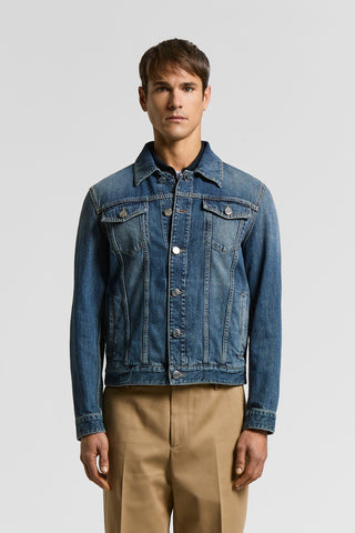 Giubbino denim in puro cotone