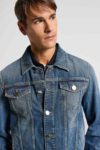 Giubbino denim in puro cotone