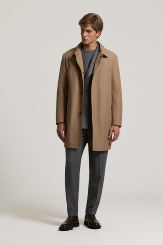 Cappotto monopetto in twill di cotone 2 / 3