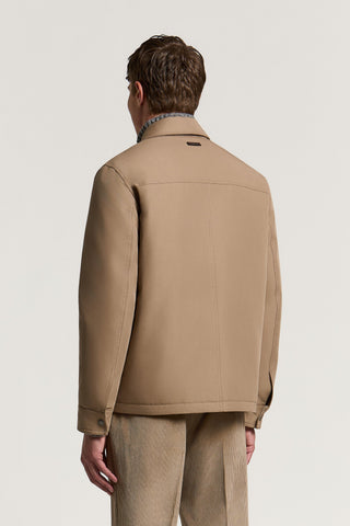 Giaccone in twill di cotone tecnico