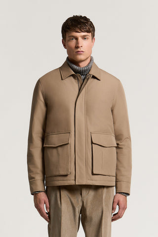 Giaccone in twill di cotone tecnico