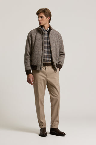 Bomber in tweed in misto lana, seta cashmere 2 / 3
