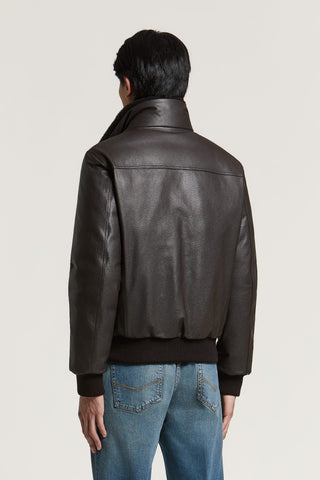 Bomber in vera pelle di nappa