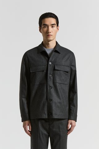 Overshirt in misto lana