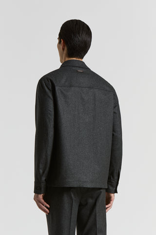 Overshirt in misto lana