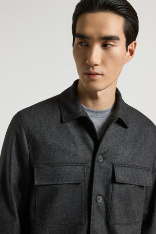 Overshirt in misto lana