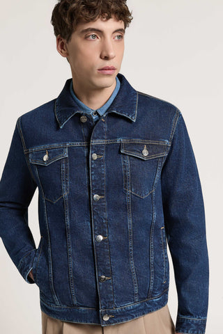 Giubbino in denim di twill di cotone