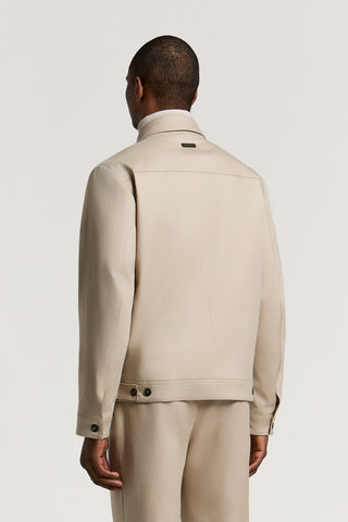 Giubbino in gabardina di lana e cotone