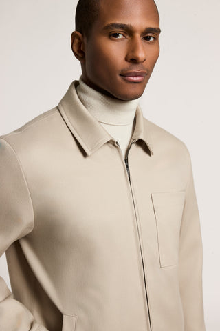 Giubbino in gabardina di lana e cotone
