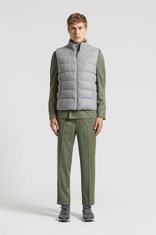 Padded pinstripe flannel vest