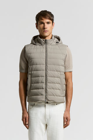 Water-repellent microfiber down vest