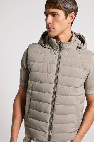 Water-repellent microfiber down vest