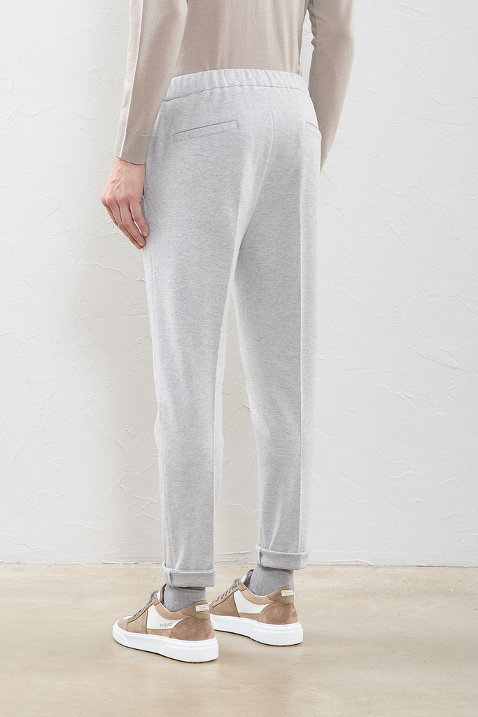 Cotton and wool jersey joggers  