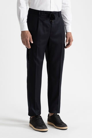 Pure wool trousers with pockets  