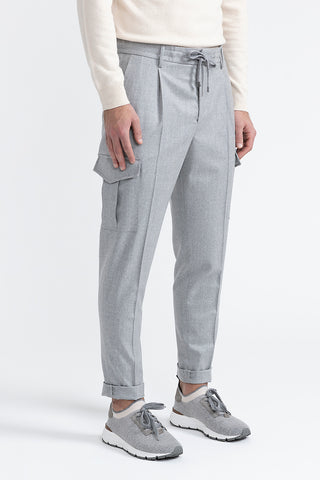 Pure wool trousers with pockets  