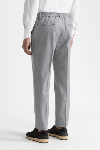 Pure wool flannel trousers  