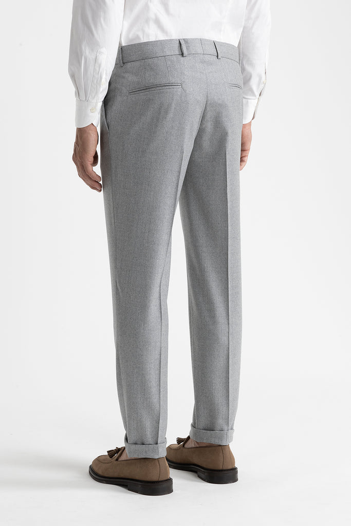 Unlined pure new wool classic trousers  