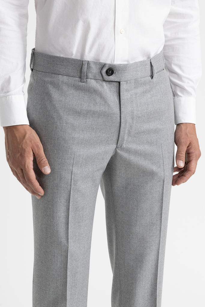 Unlined pure new wool classic trousers  