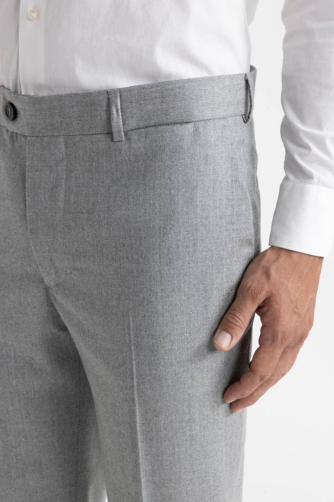 Unlined pure new wool classic trousers  