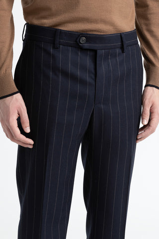 Unlined pinstripe wool classic trousers  