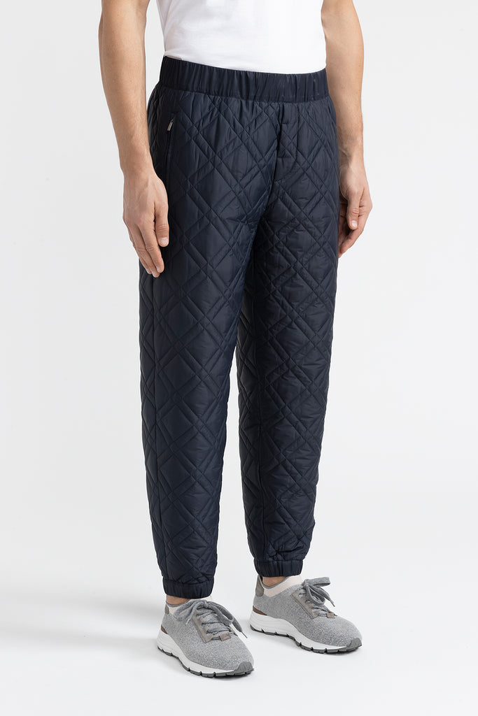 Quilted nylon and  viscose jersey trousers  