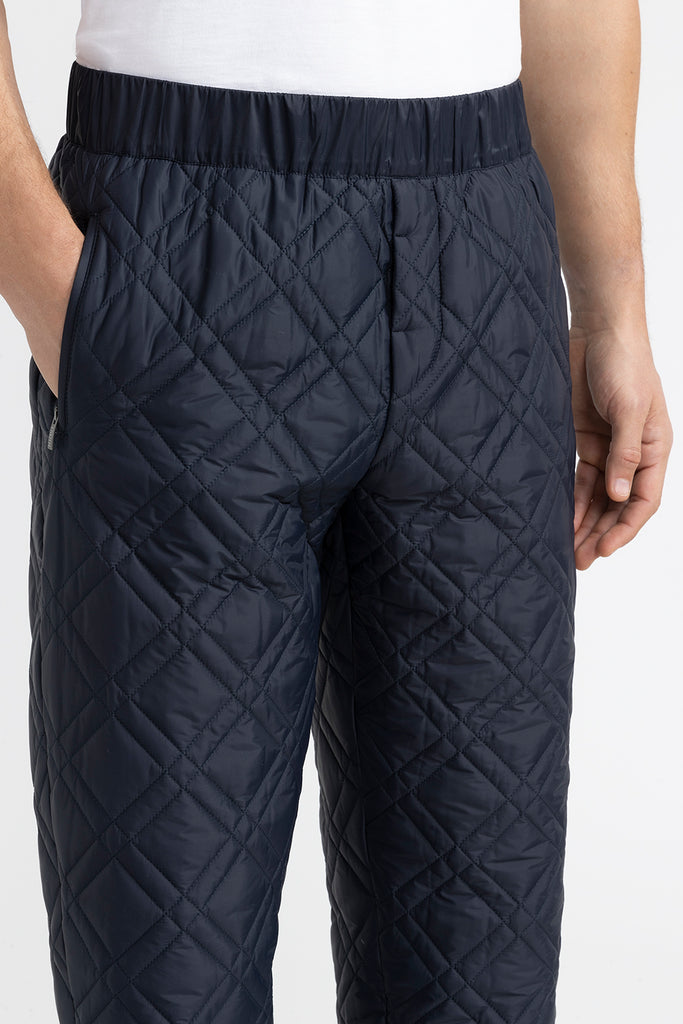 Quilted nylon and  viscose jersey trousers  