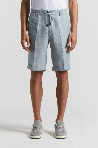 Ermenegildo Zegna linen chevron Bermuda shorts