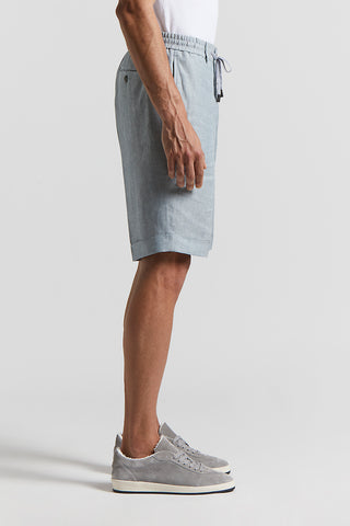 Ermenegildo Zegna linen chevron Bermuda shorts