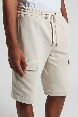 Pure cotton French terry fleece Bermuda shorts