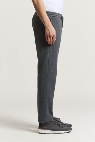 Pantalone jogger in interlock di misto cotone