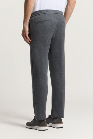 Pantalone jogger in interlock di misto cotone