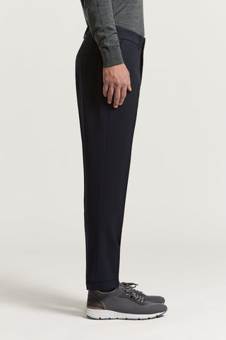 Pantalone in gabardina tecnica di pura lana