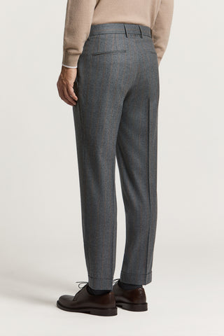 Pantalone in flanella di pura lana