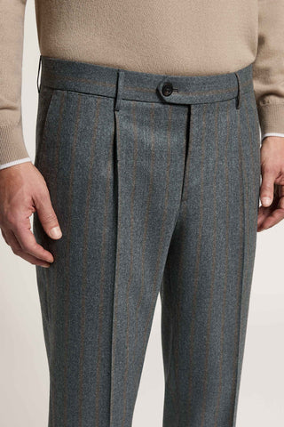 Pantalone in flanella di pura lana