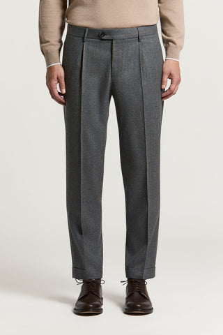 Pantalone in flanella di pura lana