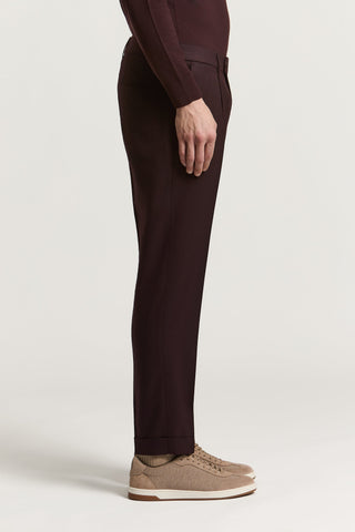 Pantalone in gabardina di pura lana