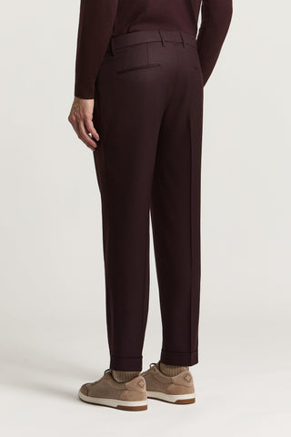 Pantalone in gabardina di pura lana