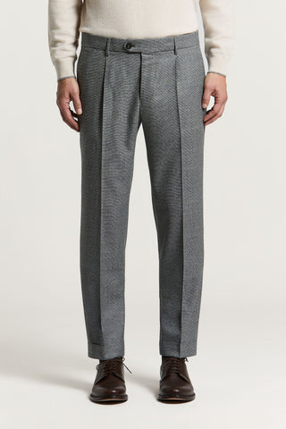 Pantalone in flanella di pura lana