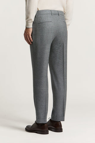 Pantalone in flanella di pura lana