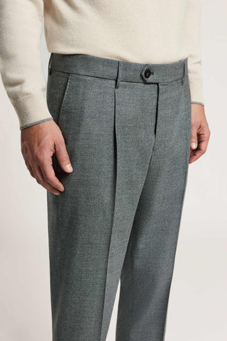 Pantalone in flanella di pura lana