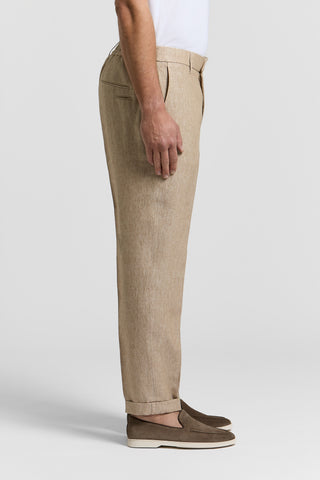 Pantalone jogger in tela di lino 