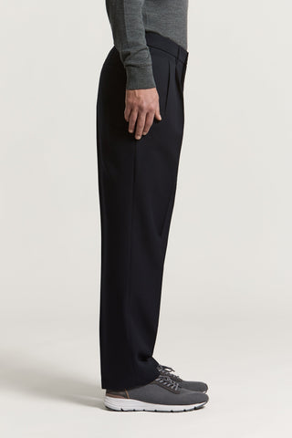 Pantalone in gabardina di pura lana