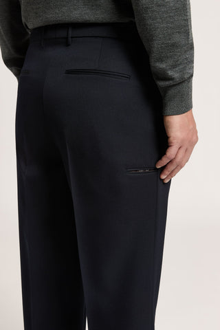 Pantalone in gabardina di pura lana