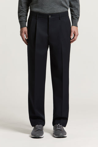 Pantalone in gabardina di pura lana
