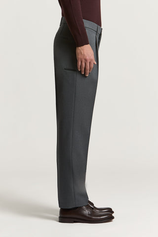 Pantalone in gabardina di pura lana
