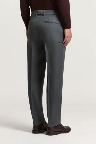 Pantalone in gabardina di pura lana