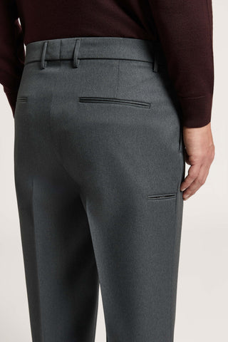 Pantalone in gabardina di pura lana