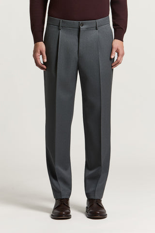 Pure wool gabardine trousers