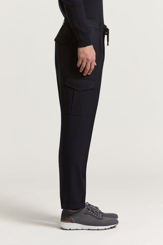 Pantalone chino in gabardina di pura lana