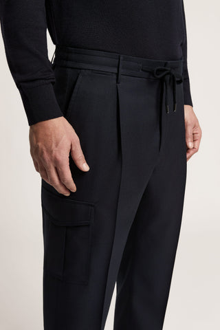 Pantalone chino in gabardina di pura lana